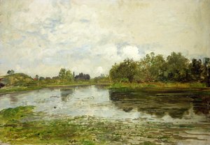 Landskap på Dachau Moor (olje på papp)